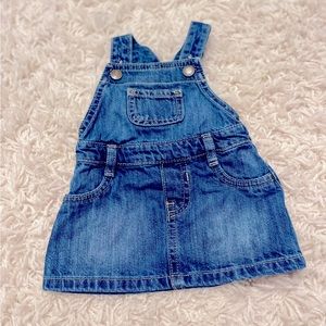 Old Navy blue jean overall dress